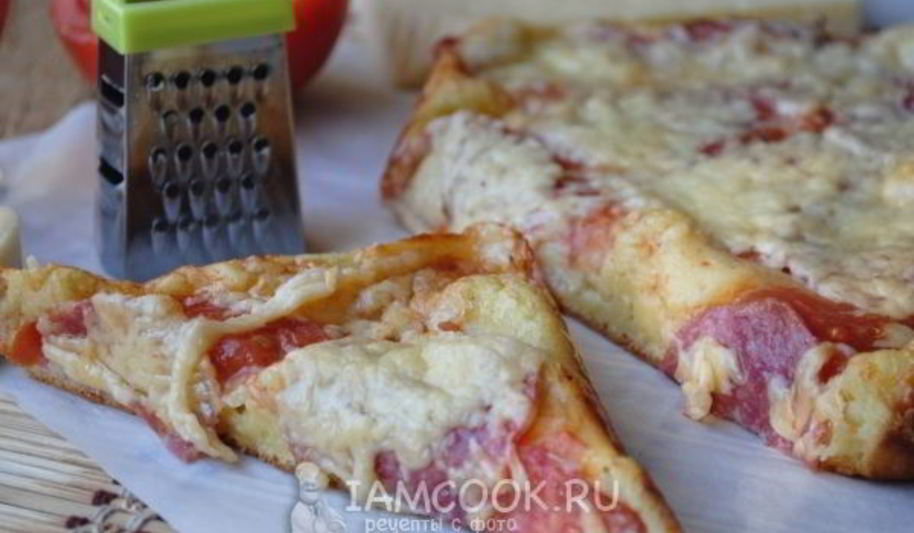 Рецепт пиццы из жидкого теста на кефире