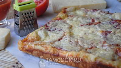 пицца из жидкого теста на кефире