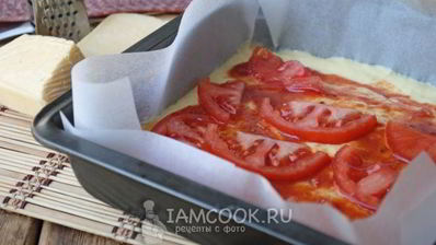 пицца из жидкого теста на кефире