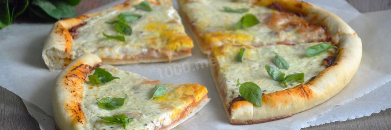 Пицца Карбонара с беконом