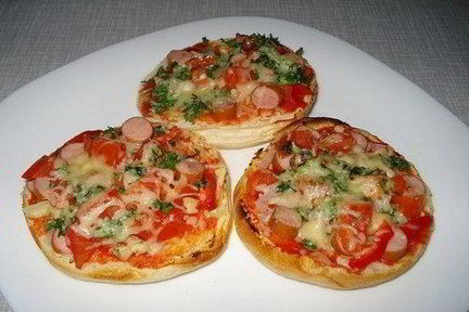 Пицца на булочках