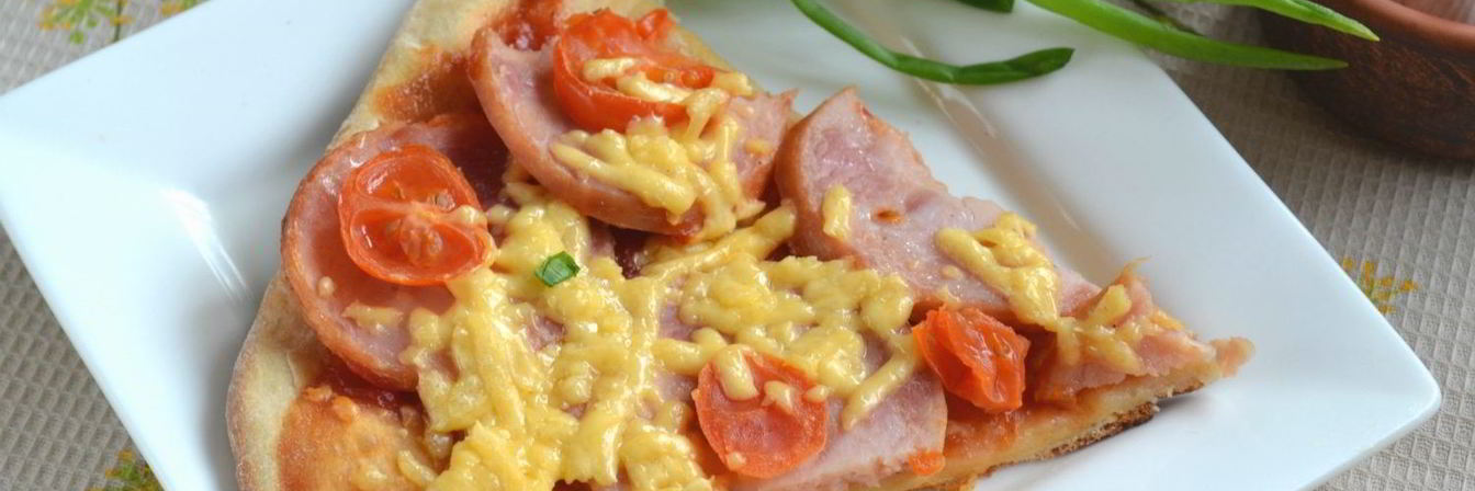 Пицца на кефире без дрожжей