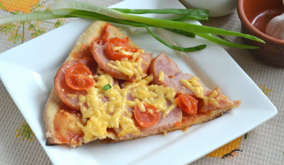 Рецепт пиццы на кефире без дрожжей