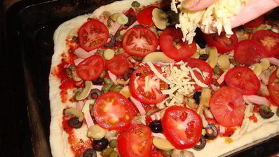 пицца на манке