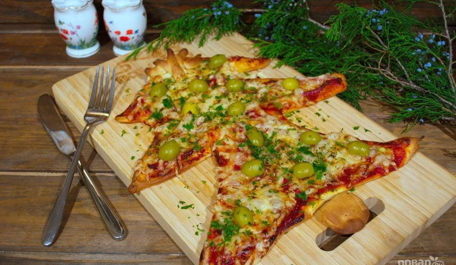 Рецепт пиццы на новый год