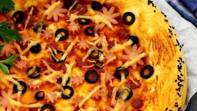 пицца на пышном тесте