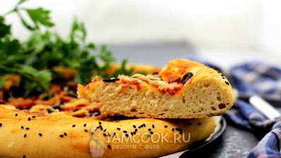 пицца на пышном тесте