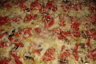 Пицца Ориентале с белым соусом