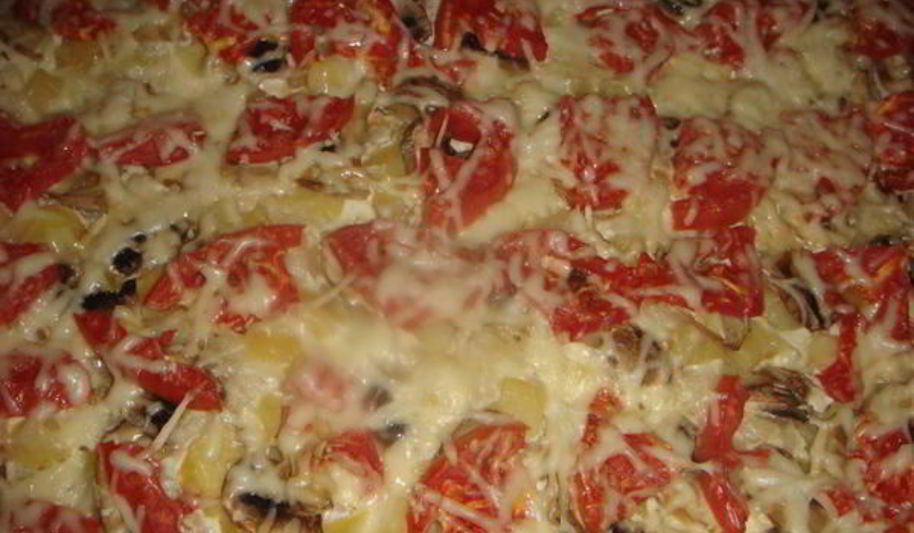 Рецепт пиццы ориентале с белым соусом