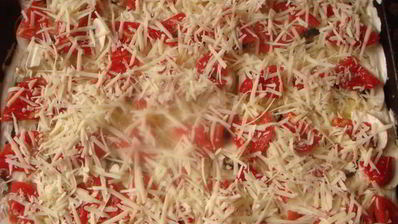 пицца ориентале с белым соусом