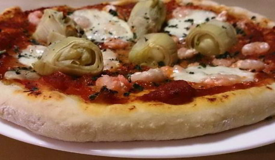 Рецепт пиццы посейдон с артишоками и креветками