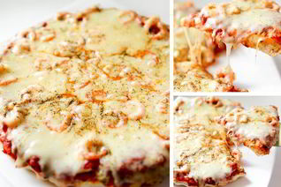 Пицца с креветками