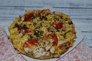 Пицца с курицей