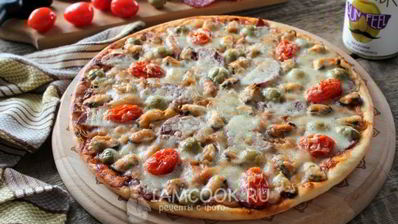 пицца с мидиями