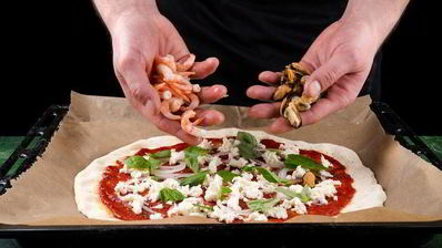 пицца с морепродуктами