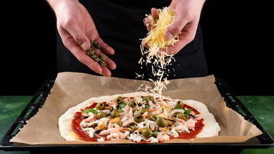 пицца с морепродуктами