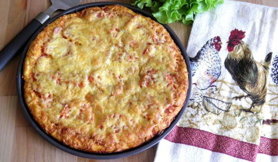 Рецепт пиццы с сосисками и сыром