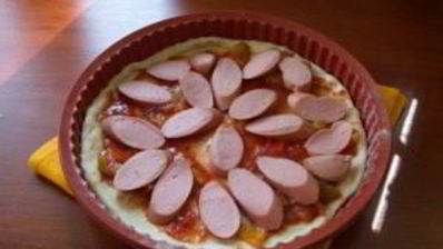 пицца с сосисками