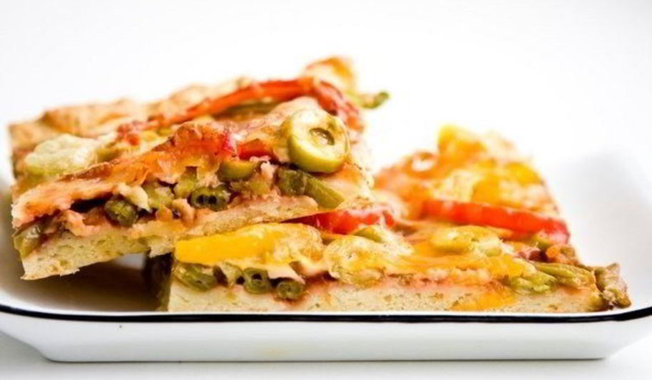 Рецепт вегетарианской пиццы со стручковой фасолью