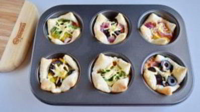 закуска пицца в стаканчиках