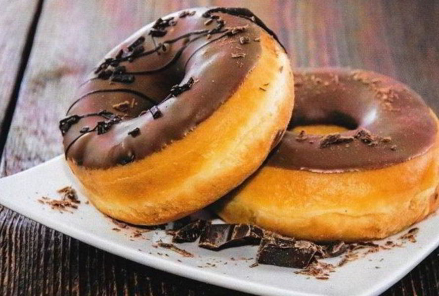 Домашние пончики с шоколадной пастой