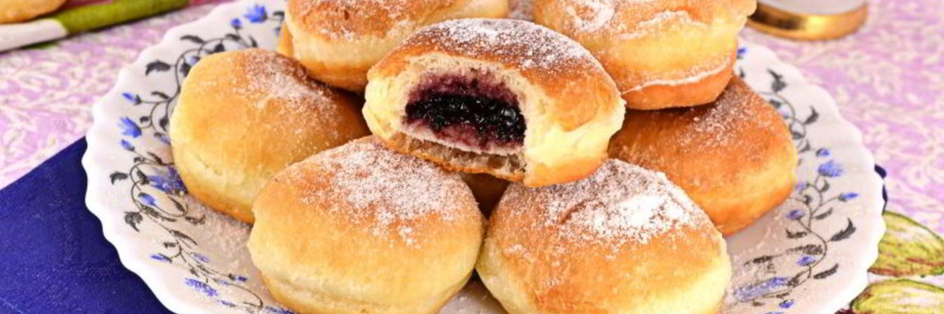 Дрожжевые пончики с начинкой