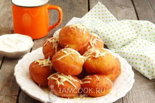 Картофельные пончики с ветчиной