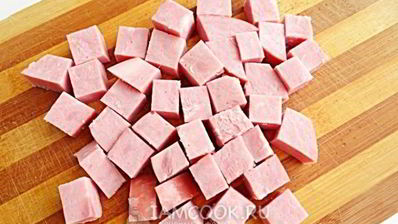 картофельные пончики с ветчиной