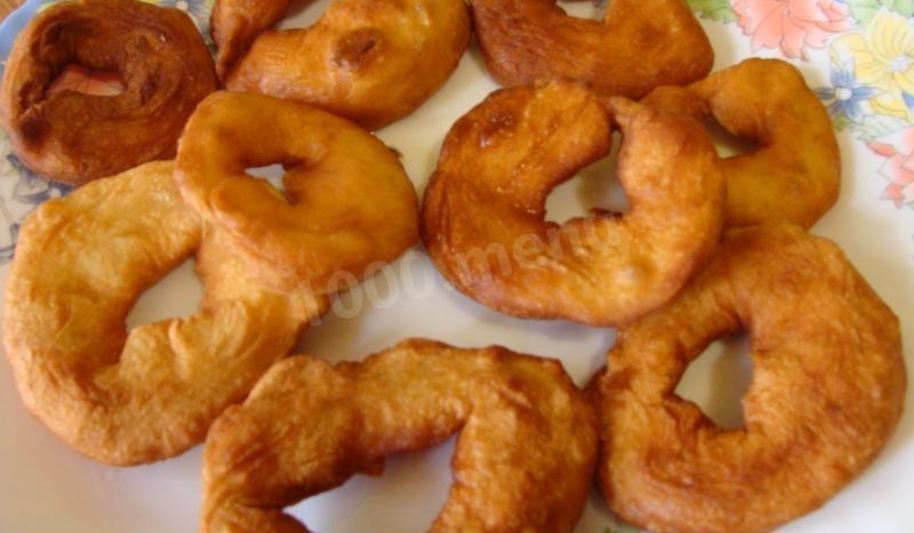 Рецепт пончиков дрожжевых жареных в масле
