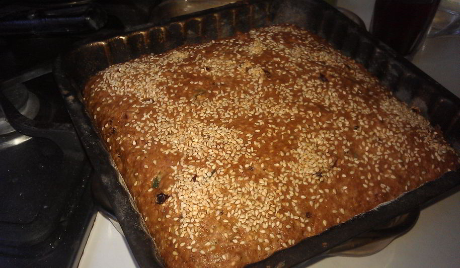 Рецепт коврижки постной фруктово-ореховая