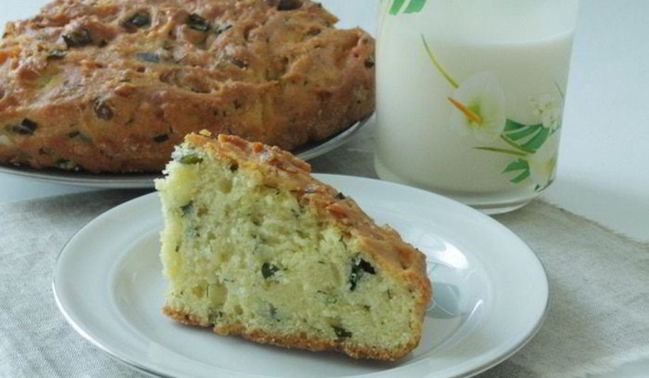 Рецепт кукурузни коврижка с зеленью