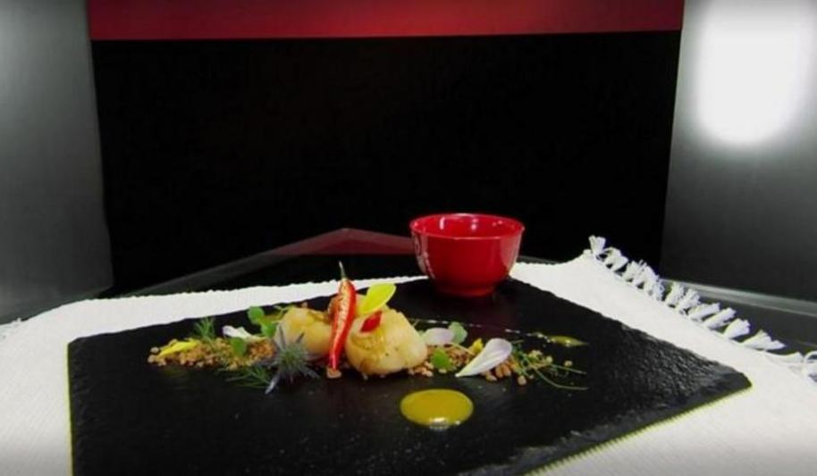 Рецепт морского гребешка на прянике с мандариновым кремом