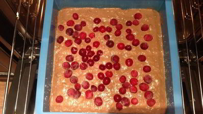 постная шоколадная коврижка с клюквой