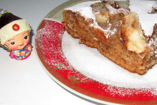 Постная яблочная коврижка