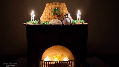 пряничный камин