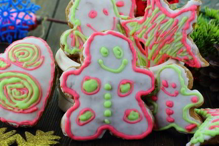 Пряники рождественские с глазурью