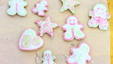 пряники рождественские с глазурью