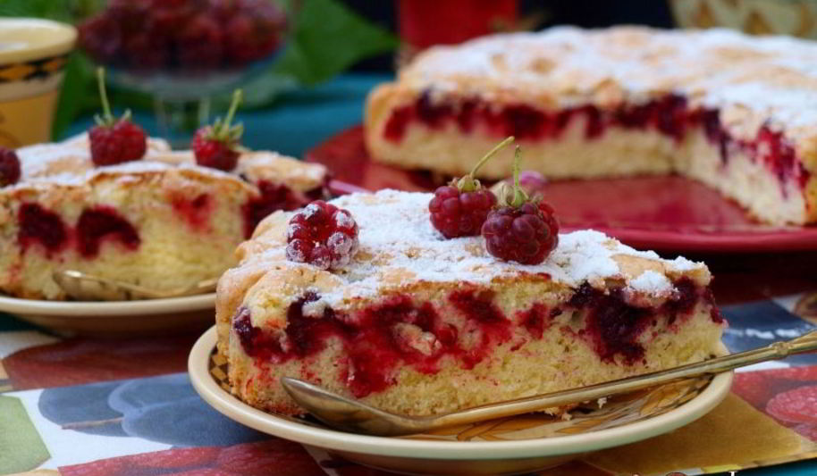 Рецепт малиновой шарлотки