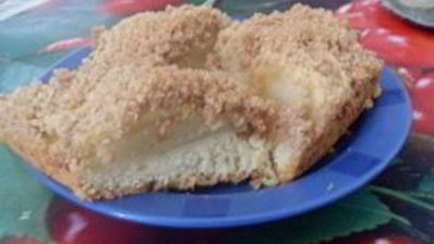 шарлотка песочная с яблоками