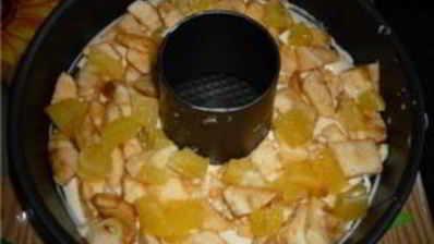 шарлотка с апельсинами и яблоками