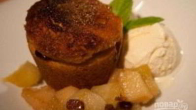 шарлотка с грушами