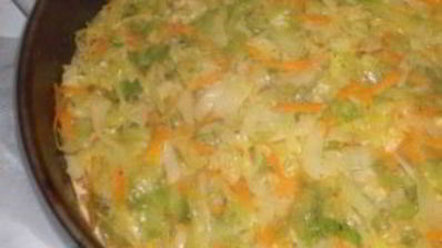 шарлотка с капустой