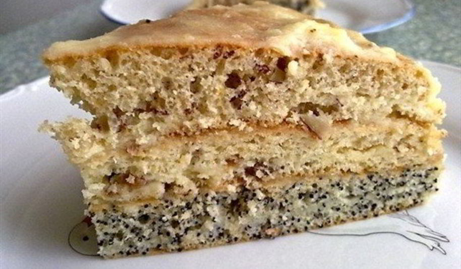 Рецепт шарлотки с маком и яблоками