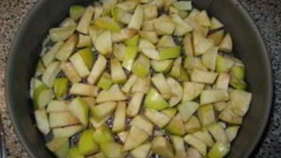 шарлотка с маком и яблоками