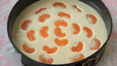 шарлотка с мандаринами