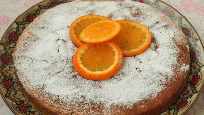 шарлотка с мандаринами