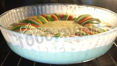 шарлотка с творогом и яблоками