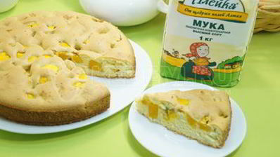 шарлотка с тыквой