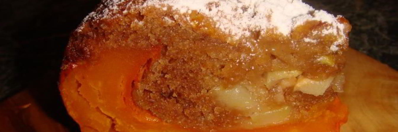 Шарлотка в тыкве Хоккайдо