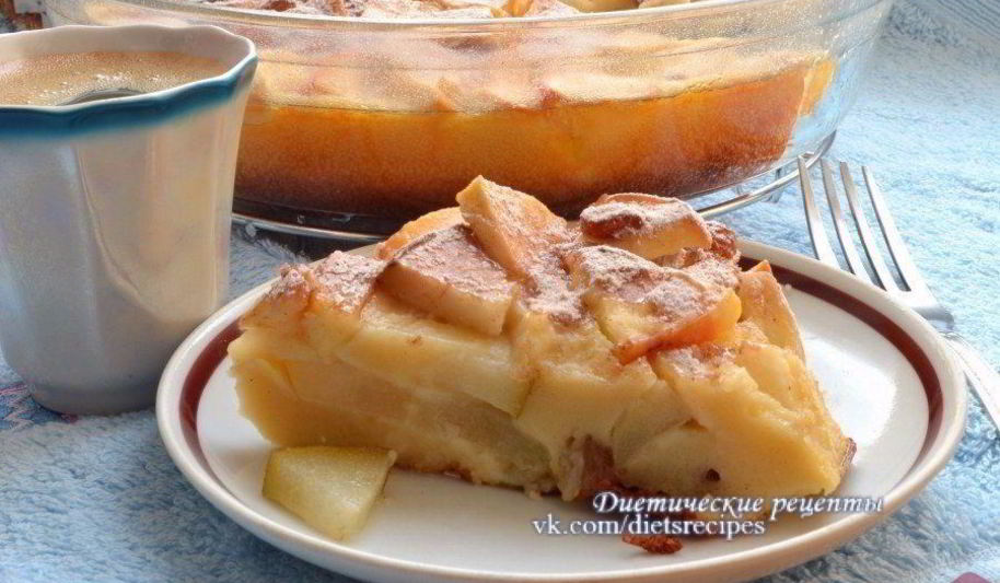 Рецепт творожно-яблочной шарлотка